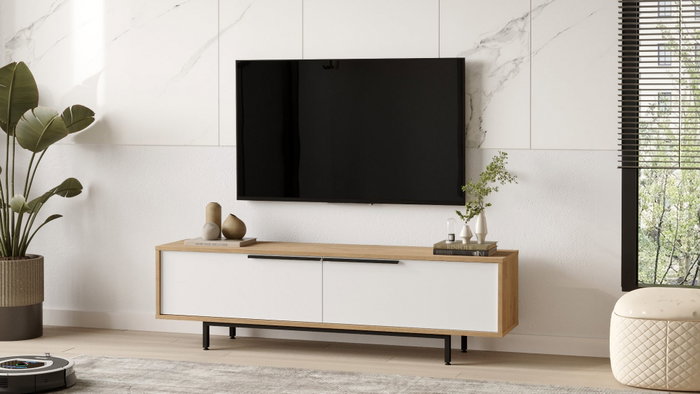 Hanah Home Soporte para TV ON1-SW Roble y Blanco